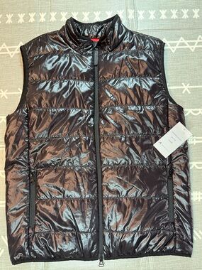 REDVANLY Mens Bolton Lightweight Puffer Golf Vest Black Size Large NWT